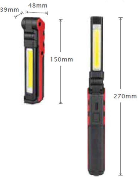 Darbo lempa akumuliatorinė | 3W LED | 150LM + 5W COB LED | 360LM (CWL5B)