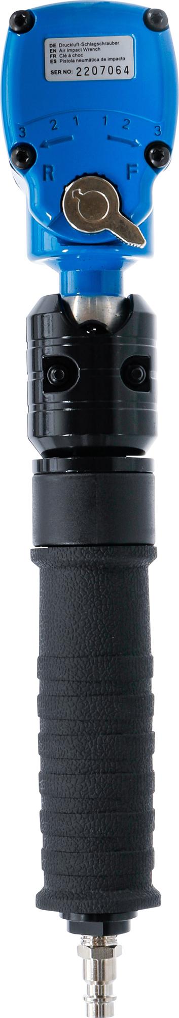 Pneumatinis smūginis veržliasukis | 12,5 mm (1/2") | kampinis | su pasukama ir pakreipiama galvute | 650 Nm (74232)