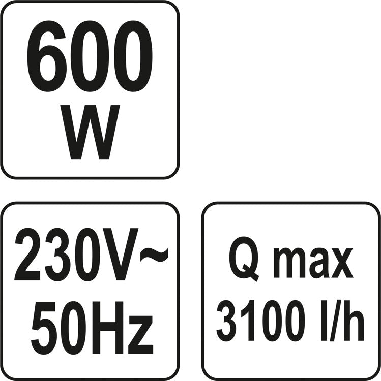 Siurblys pastovaus slėgio | 600 W (YT-85360)