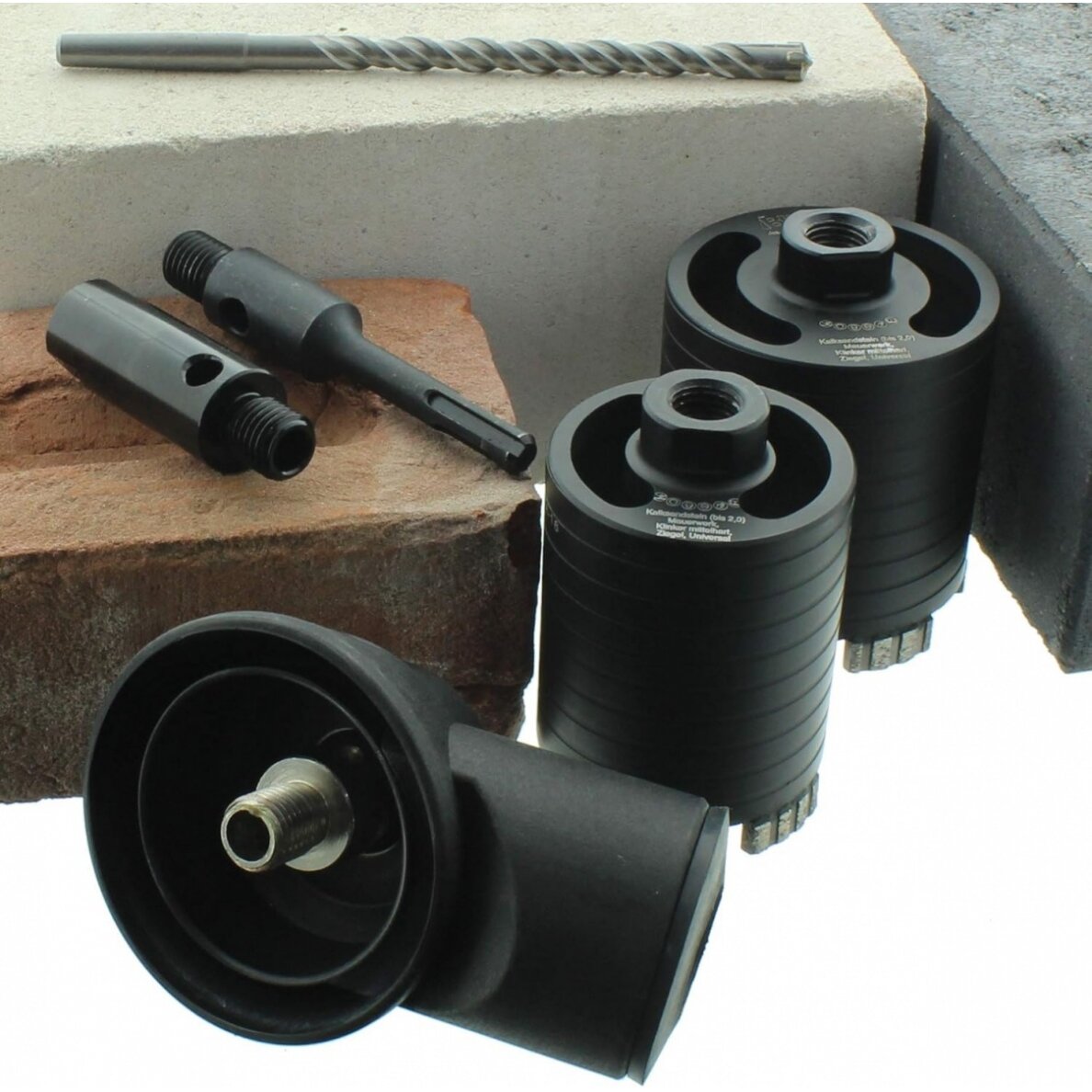 Deimantinių karūnų grąžtų rinkinys | SDS | 68 - 82 mm | dulkių nusiurbimas (SR001)