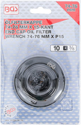 Tepalo filtro raktas | 15-kampų | Ø 74 - 76 mm | Audi, Ford, Mercedes-Benz, Opel, VW (1039-74-76)