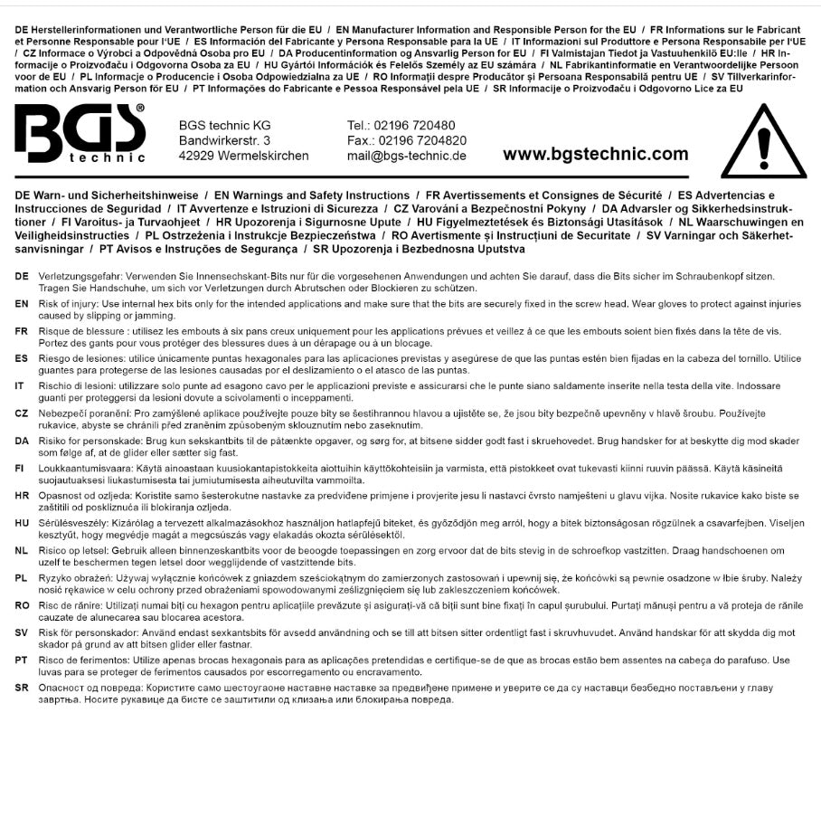 Antgalis | 8 mm (5/16") storio | Hex šešiakampis 12 mm (4390)