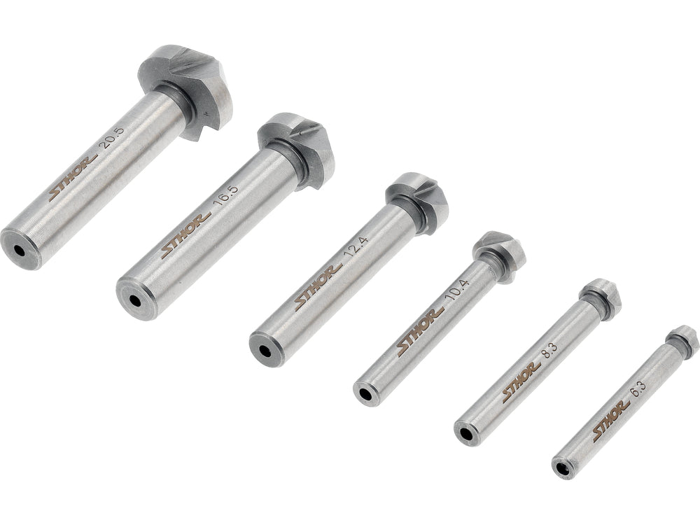 Kūginių grąžtų/frezų rinkinys | HSS 4241 | 6.3 - 20.5 mm | 6 vnt (22710)