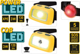 Prožektorius dedamas ant galvos XPE CREE 3W + COB LED 3W (88678)
