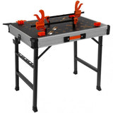 Nešiojamas darbo stalas su dėžutėmis, jungtimis ir F tipo spaustuvais (WB33C)