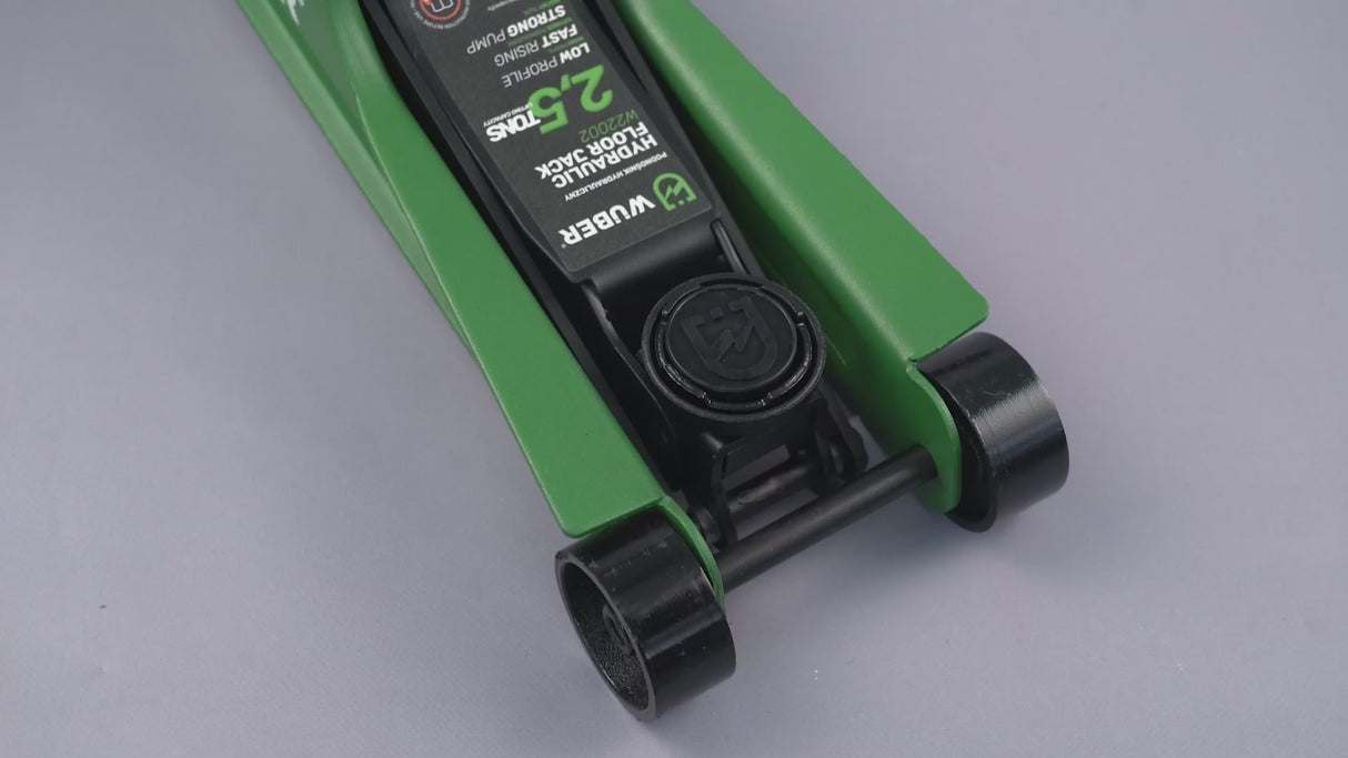 Žemo profilio hidraulinis domkratas su ratukais Wüber W22002 | 80-375 mm | 2.5 t | lagaminas (W22002)