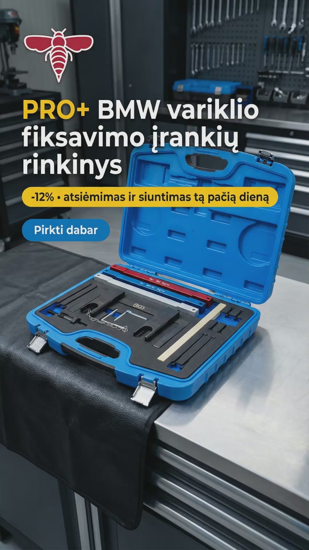 Variklio fiksavimo rinkinys | BMW N51 / N52 / N53 / N54 / N55 (70111)