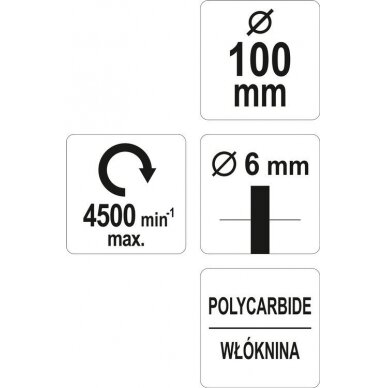 Abrazyvinis šlifavimo diskas | juodas | Ø 100 mm (YT-47802) 3