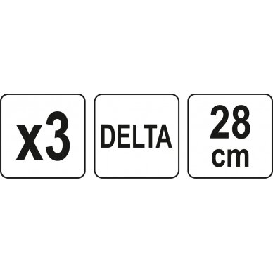 Abrazyvinis tinklelis | delta | su velcro | 280 mm | 3 vnt. | P120 (YT-846133) 2