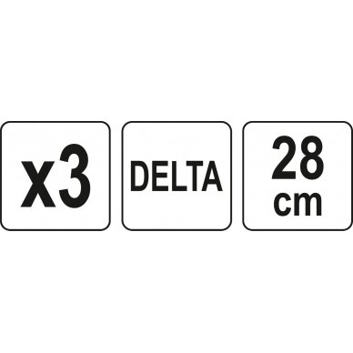 Abrazyvinis tinklelis | delta | su velcro | 280 mm | 3 vnt. | P80 (YT-846113) 2