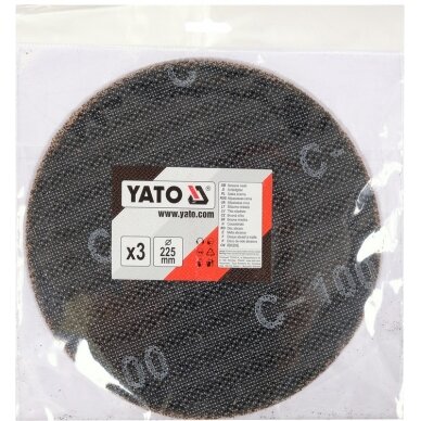 Abrazyvinis tinklinis diskas su Velcro | P100 | 225 mm | 3 vnt. (YT-845823) 1