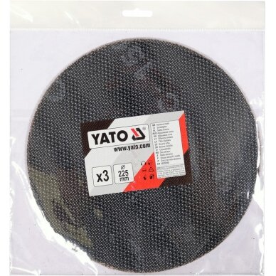 Abrazyvinis tinklinis diskas su Velcro | P150 | 225 mm | 3 vnt. (YT-845843) 1