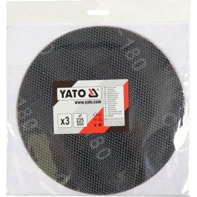 Abrazyvinis tinklinis diskas su Velcro | P180 | 225 mm | 3 vnt. (YT-845853) 1