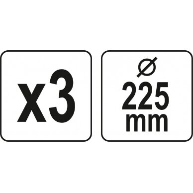 Abrazyvinis tinklinis diskas su Velcro | P220 | 225 mm | 3 vnt. (YT-845863) 2
