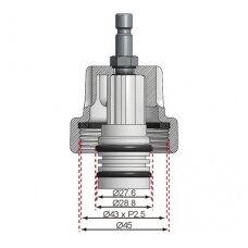 Adapteris Nr. 16, skirtas BGS 8027, 8098 | Mercedes-Benz (8027-16)