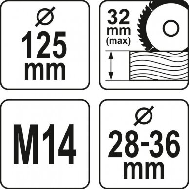 Adapteris dulkių siurbliui YATO YT-82986 | kampiniams šlifuokliams| M14 | 125MM 2