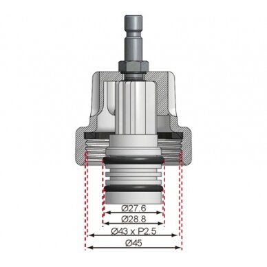 Adapteris Nr. 16, skirtas BGS 8027, 8098 | Mercedes-Benz (8027-16) 1