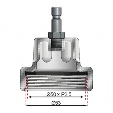 Adapteris Nr. 6, skirtas BGS 8027, 8098 | Daewoo, Ford, Jaguar, Jeep, Land Rover, Mercedes-Benz, Pontiac, Porsche, Saab. (8027-6) 3