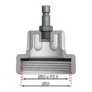 Adapteris Nr. 6, skirtas BGS 8027, 8098 | Daewoo, Ford, Jaguar, Jeep, Land Rover, Mercedes-Benz, Pontiac, Porsche, Saab. (8027-6) 5