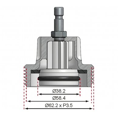 Adapteris Nr. 9 BGS 8027, 8098 |  Audi, BMW, Porsche, VW (8027-9) 3