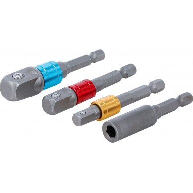 Adapterių rinkinys | spalvoti | 6.3 mm (1/4") | 6.3 mm (1/4") / 10 mm (3/8") / 12,5 mm (1/2") | 4 vnt. (20814)