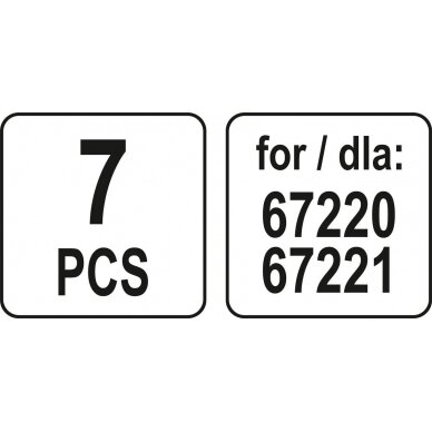 Aksesuarai valymo garais įrenginiui 67220,67221 | 7 vnt. (67224) 2