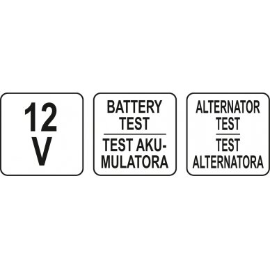 Akumuliatoriaus ir generatoriaus testeris (81741) 4