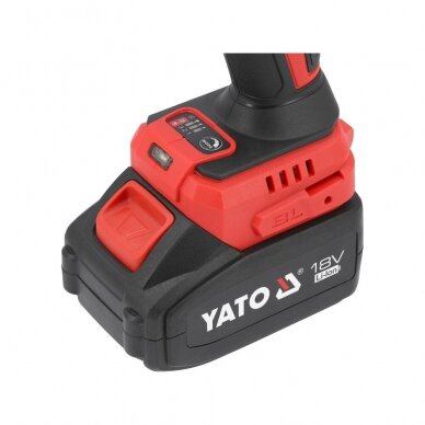 Akumuliatorinis smūginis veržliasukis YATO YT-828071 su 1/4" adapteriu | Brushless | 1/2" | Li-ion | 18V | 4 Ah | 1200 Nm | CE | lagaminas 6