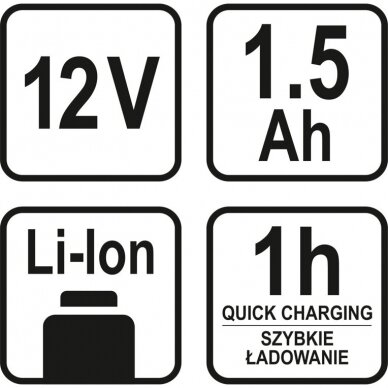 Akumuliatorius STHOR 78130 | Li-ion | 12V | 1.5AH 1