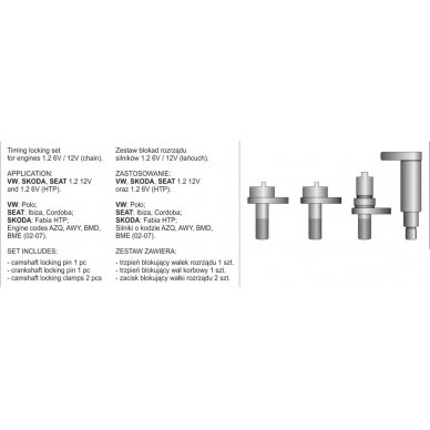Alkūninio veleno blokavimo rinkinys | VW Polo, Lupo, Seat, Skoda 1.2L (YT-06012) 5