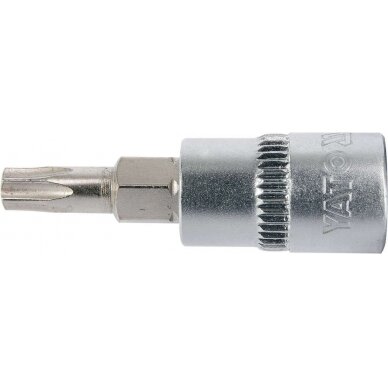 Antgalis įpresuotas į galvutę | 6.3 mm (1/4") | T-Star (Torx) T25 (YT-04305) 1