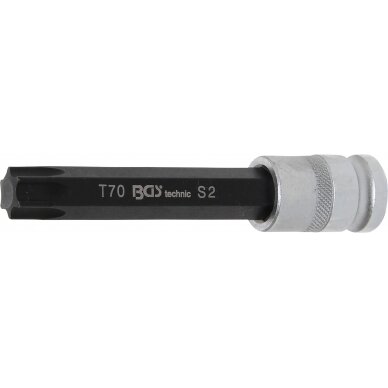 Antgalis įpresuotas į galvutę | ilgis 120 mm | 12,5 mm (1/2") | T-star (Torx) T70 (5003)