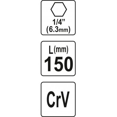 Antgalių laikiklis 1/4" | 150 mm (YT-04695) 4