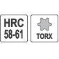 Antgalių rinkinys | 6.3 mm (1/4") | T-star (Torx) T10 | S2 | 10 vnt.(YT-78141) 1