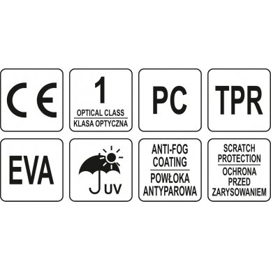 Apsauginiai akiniai komfortiniai | nerasojantys | juodi (YT-73703) 4