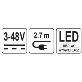 Automobilinis įtampos testeris | 3-48V | LCD ekranas (YT-28667) 5