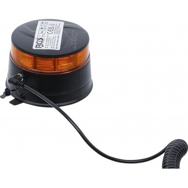 Belaidis besisukantis įspėjamasis švyturėlis | geltonas | su magnetu | 12 V / 24 V | Ø 130 mm (70343) 2