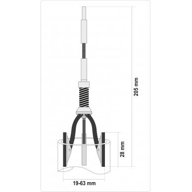 Cilindrų šveitiklis (Honas) 3-kojis | Ø 19 - 63 mm (YT-05810) 1