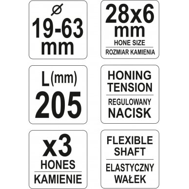 Cilindrų šveitiklis (Honas) 3-kojis | Ø 19 - 63 mm (YT-05810) 4