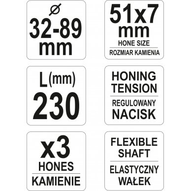 Cilindrų šveitiklis (Honas) 3-kojis | Ø 32 - 89 mm (YT-05811) 4