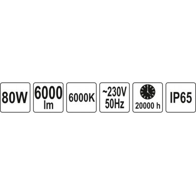 COB LED lempa 80W su diodu, 6000LM COB (YT-81812) 4