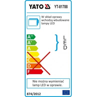 COB LED lempa su 0.7m - 1.7m stovu 20W, 1400 Liumenų (YT-81788) 5