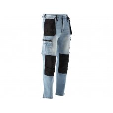 Darbinės kelnės | elastiniai džinsai | mėlyni | XL dydis (YT-79074)