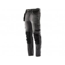Darbinės kelnės | elastiniai džinsai | pilki | 2XL dydis (YT-79065)