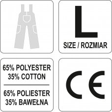Darbinės kombinezoninės kelnės | L dydis (YT-80292)