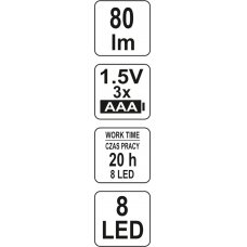 Darbo lempa | COB 8 | 80 LUM (YT-08514) 4