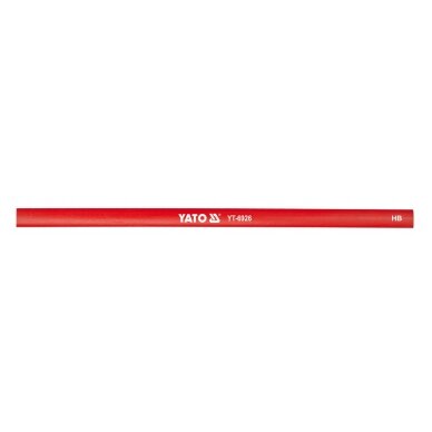 Dailidės pieštukas, dažytas raudonai HB, 245mm, 144 vnt (YT-6926) 1