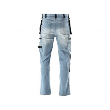 Darbinės kelnės | elastiniai džinsai | mėlyni | 2XL dydis (YT-79075) 4