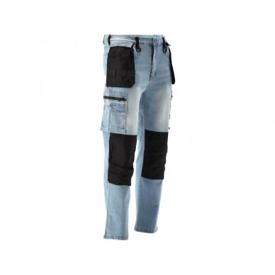 Darbinės kelnės | elastiniai džinsai | mėlyni | L dydis (YT-79072) 1