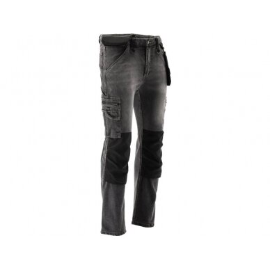 Darbinės kelnės | elastiniai džinsai | pilki | 2XL dydis (YT-79065) 3